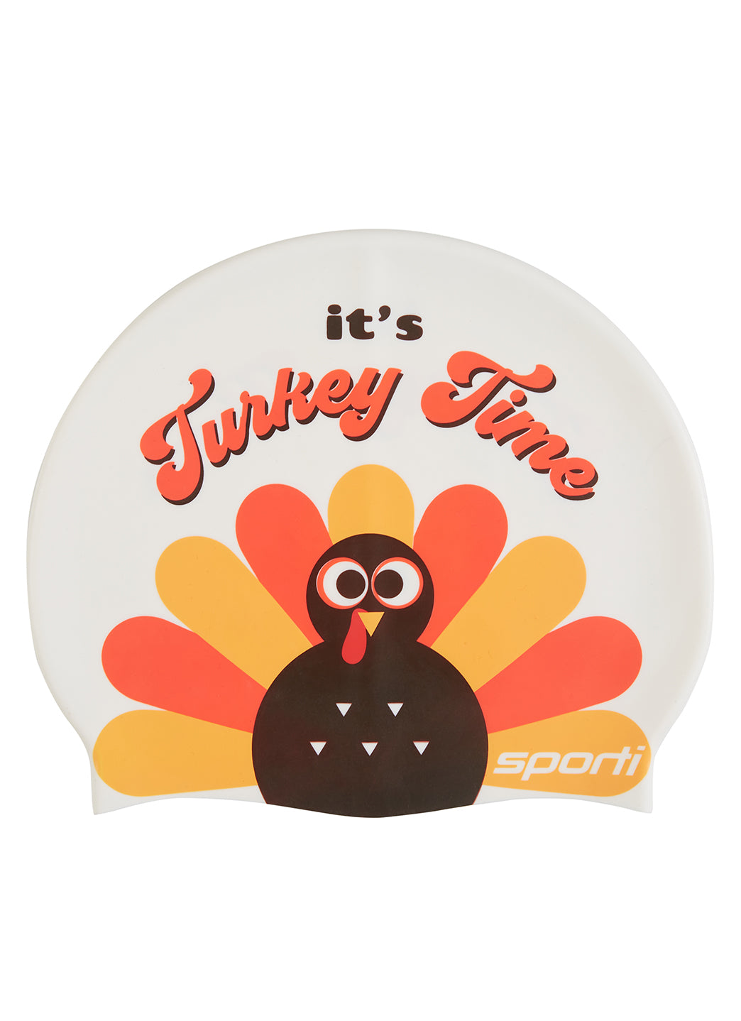 Sporti Turkey Time Silicone Swim Cap Jr