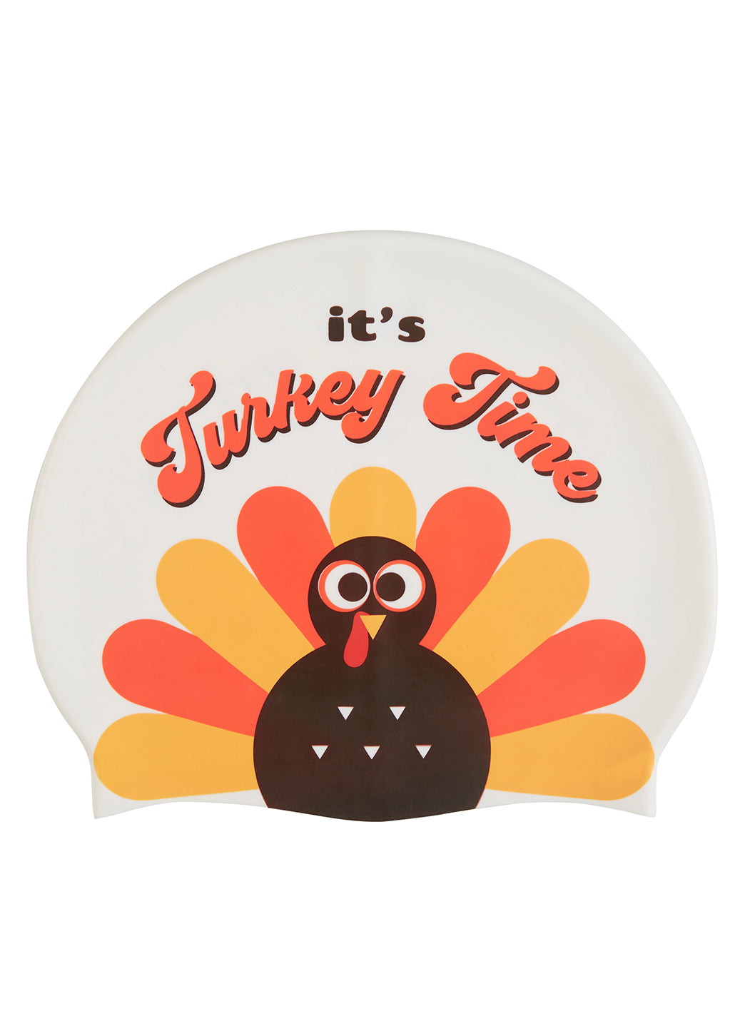 Sporti Turkey Time Silicone Swim Cap Jr