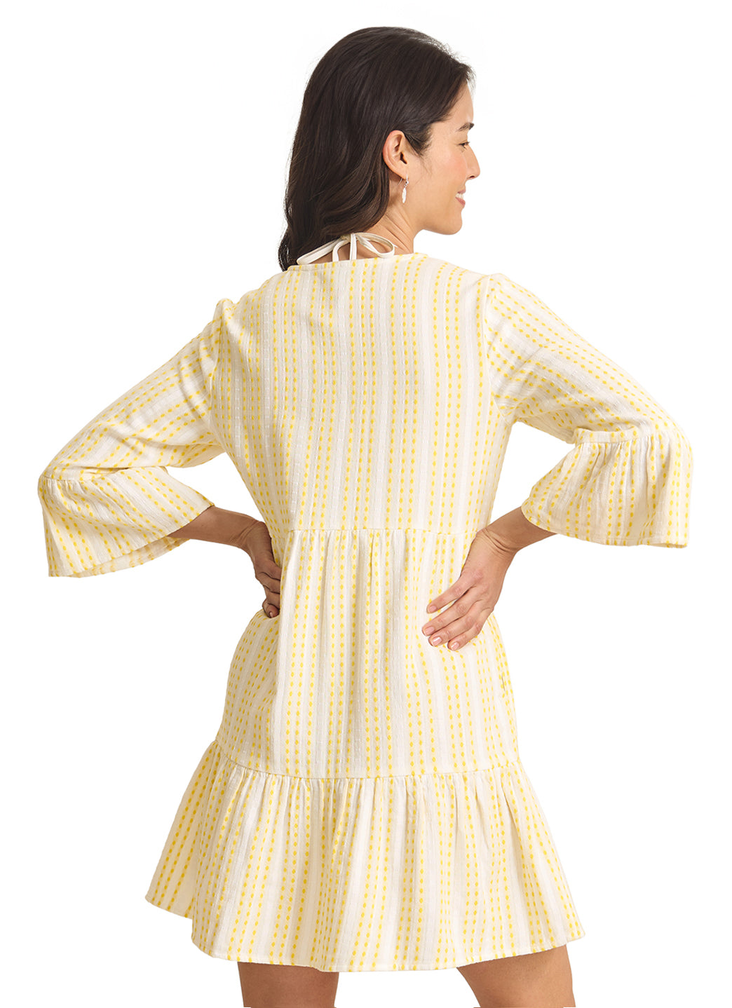 Tommy Bahama Women's Cotton Dobby Tiered Dress