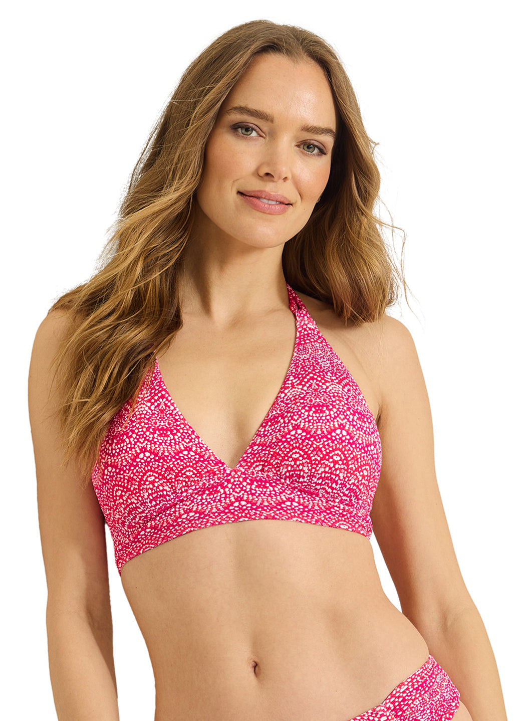 Tommy Bahama Women's Island Cays Point Reversible Halter Bikini Top