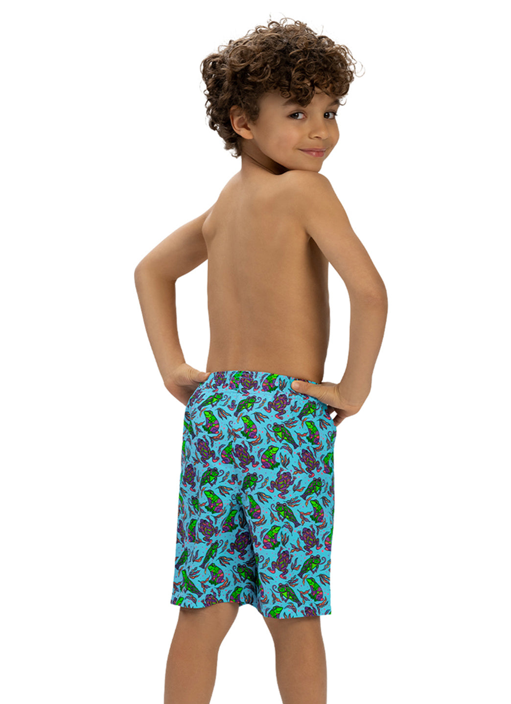 Dolfin Boys' Ribbit Swim Trunks (Toddler, Little Kid)