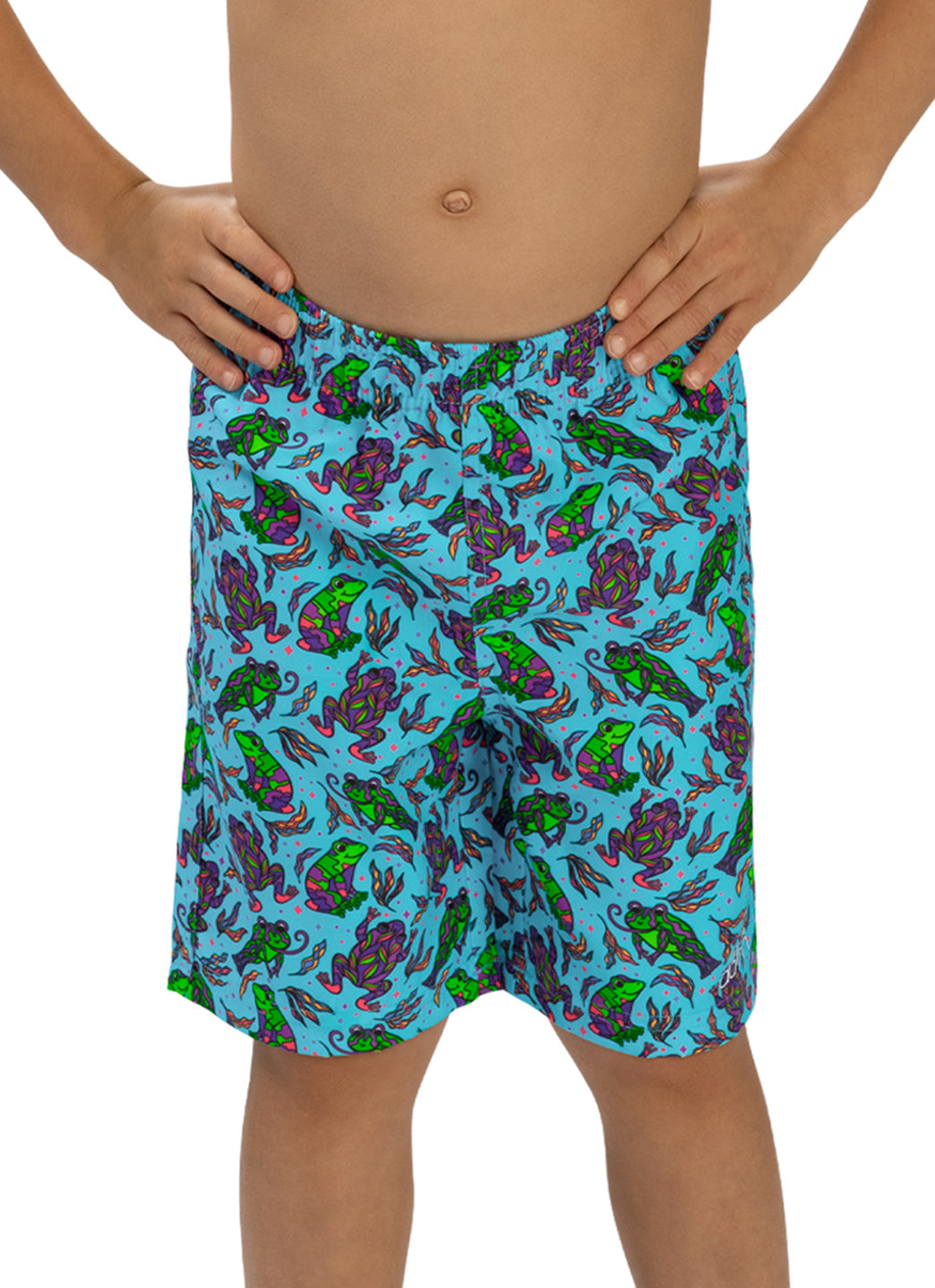 Dolfin Boys' Ribbit Swim Trunks (Toddler, Little Kid)