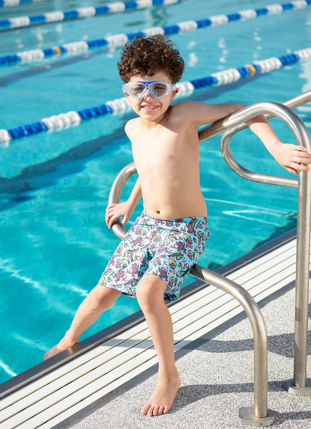Dolfin Boys' Ribbit Swim Trunks (Toddler, Little Kid)