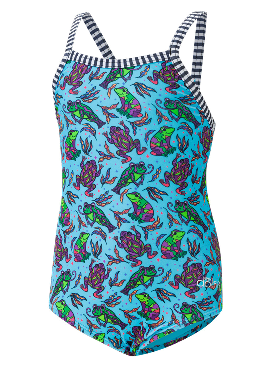 Dolfin Girls' Ribbit One Piece Swimsuit (Toddler, Little Kid)