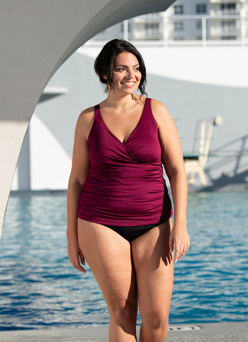 Dolfin Aquashape Women's Wrap Tankini Swimsuit Top