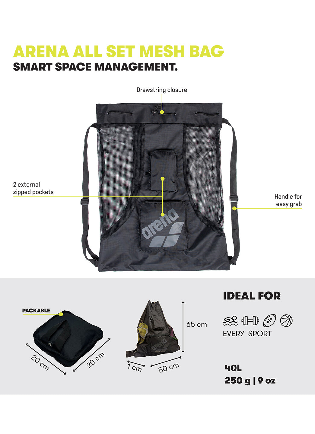 Arena One Go Mesh Bag