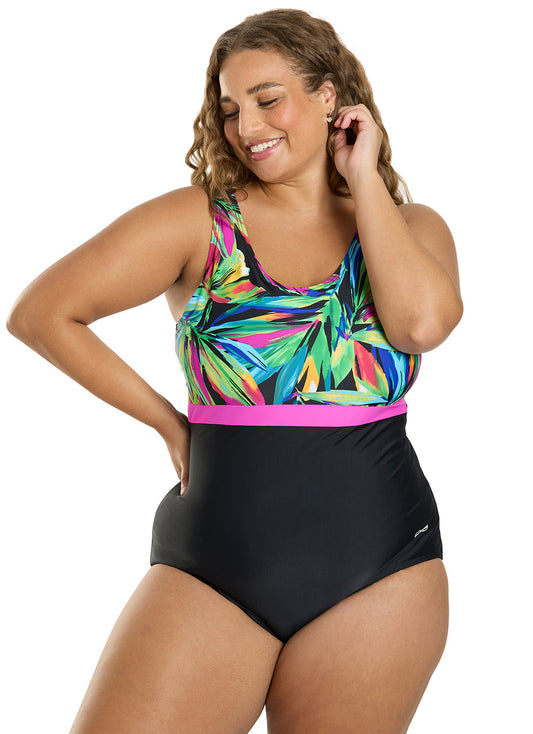Waterpro Women's Radiant Splice U-Back One Piece Swimsuit