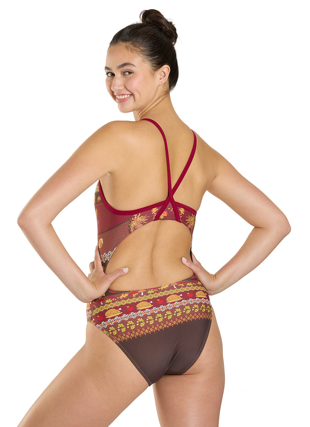 Sporti Harvest Splash Thin Strap One Piece Swimsuit (22-44)