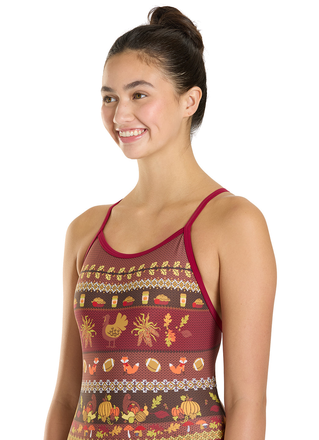 Sporti Harvest Splash Thin Strap One Piece Swimsuit (22-44)