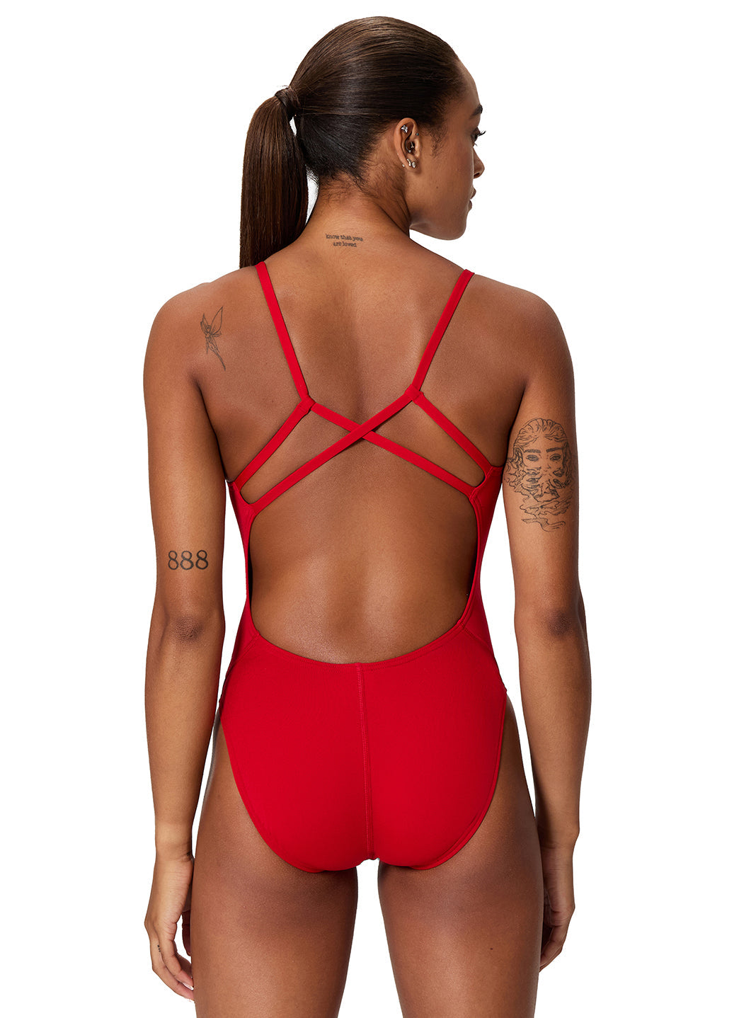 Speedo Women's Solid Endurance+ Strappy One Piece Swimsuit