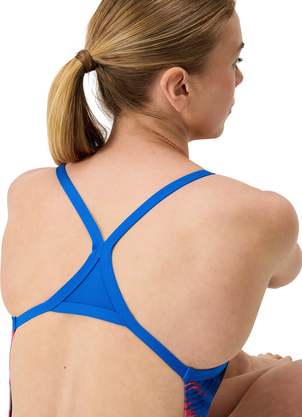 Speedo Women's Printed Turnback One Piece Swimsuit