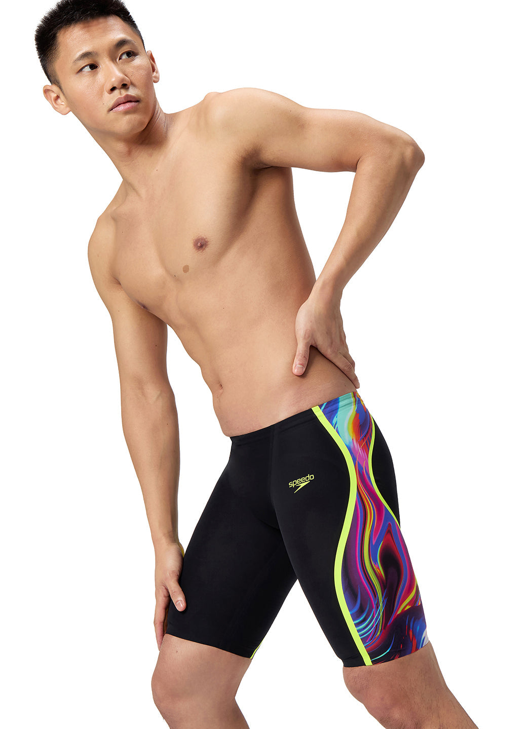 Speedo Men's Printed LZR Intent 2.0 Jammer Tech Suit Swimsuit