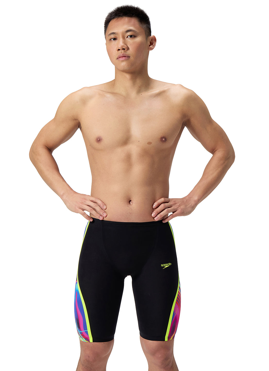 Speedo Men's Printed LZR Intent 2.0 High Waist Jammer Tech Suit Swimsuit