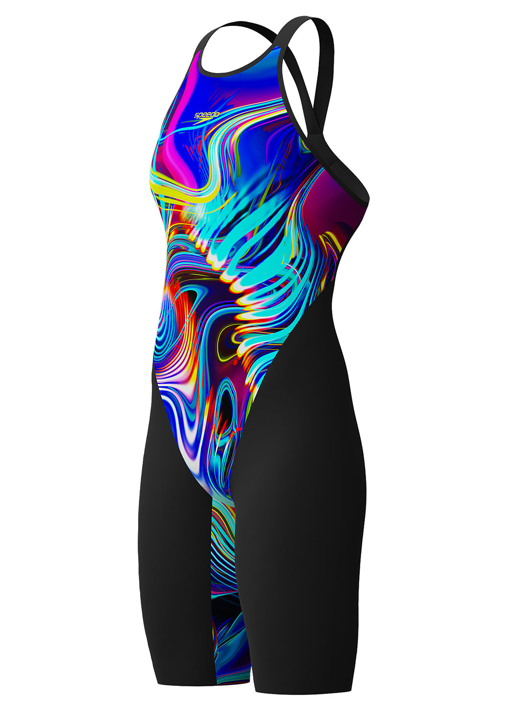 Speedo Women's Printed LZR Valor 2.0 Open Back Tech Suit Swimsuit